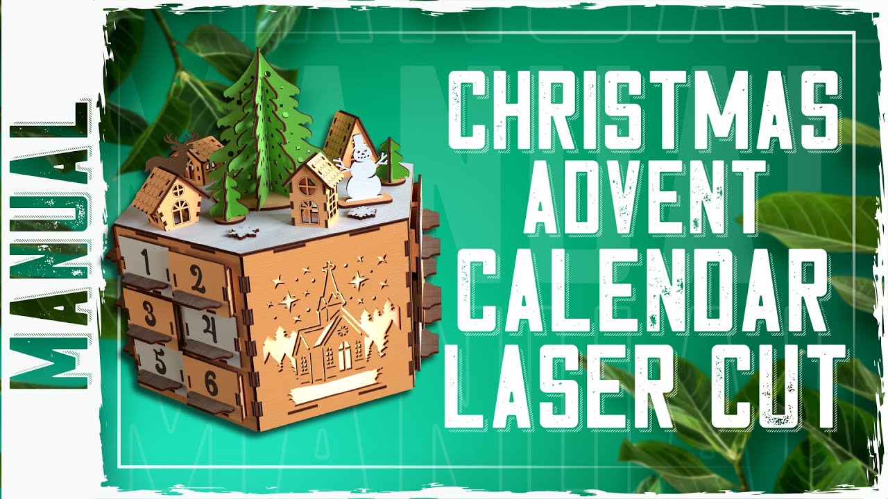 Christmas Advent Calendar Laser Cut Design | DIY Christmas Advent Calendar | Christmas Gift