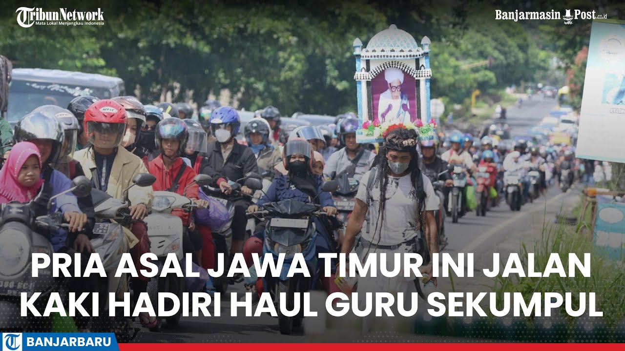 Kagumi Abah Guru Sekumpul, Pria Asal Jawa Timur Ini Jalan Kaki Hadiri Haul ke-19 Guru Sekumpul