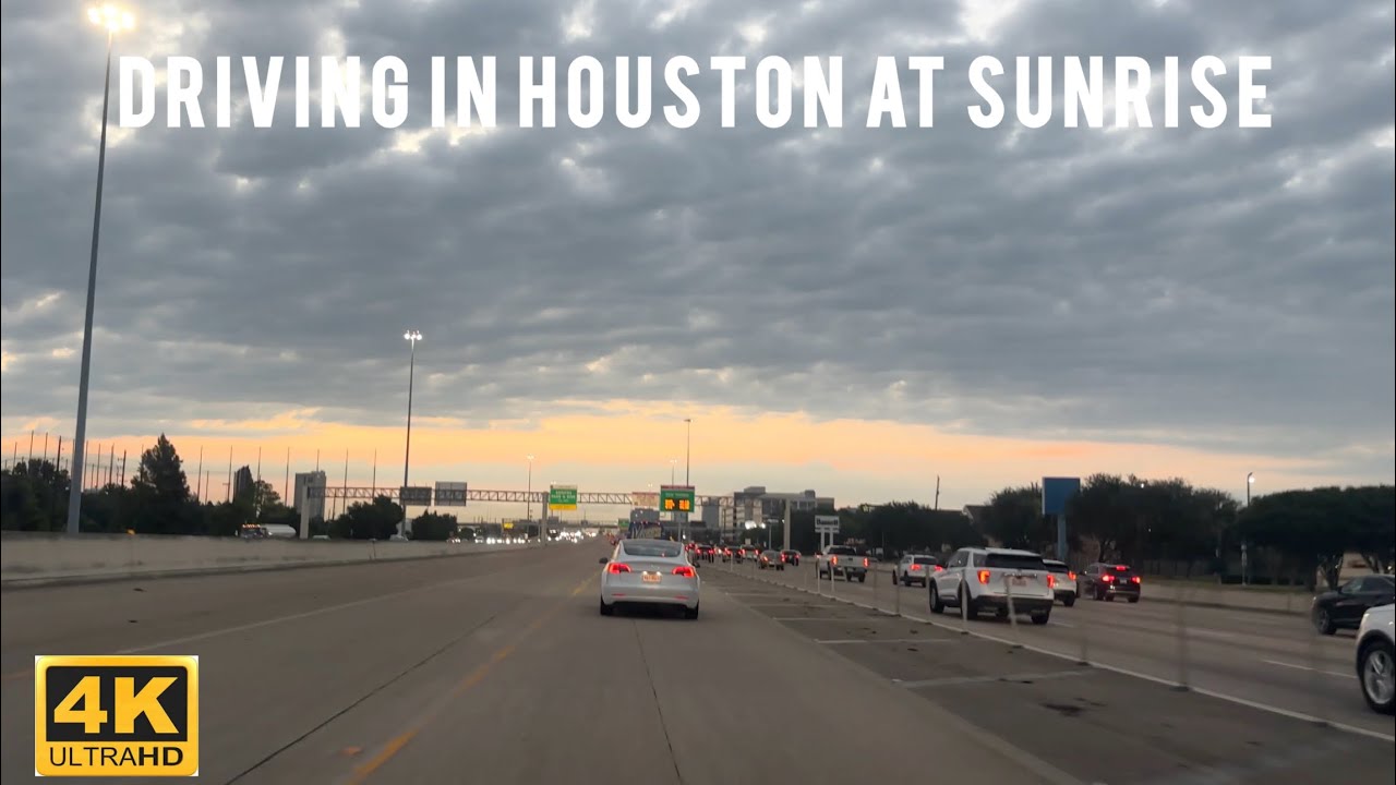 Morning Drive Through Houston in 4K  #morning #morningdriving #4k 