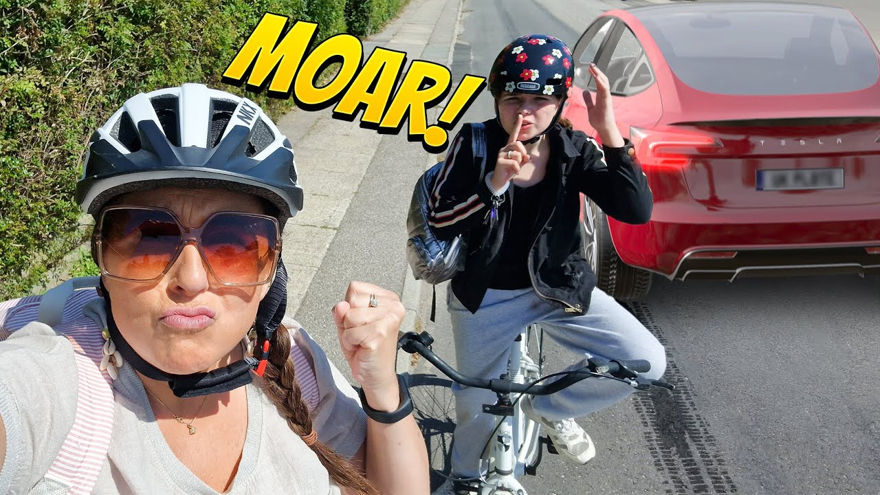 MOR ER PINLIG🙈MOR RÅBER EFTER BILISTEN🚘😡😤SHOPPER🛍🚲