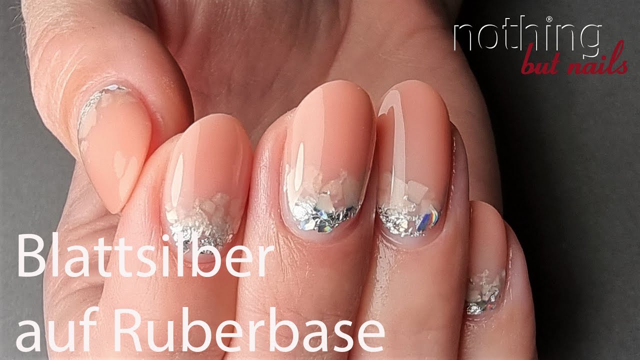 refill rubber base mit blattsilber naildesign