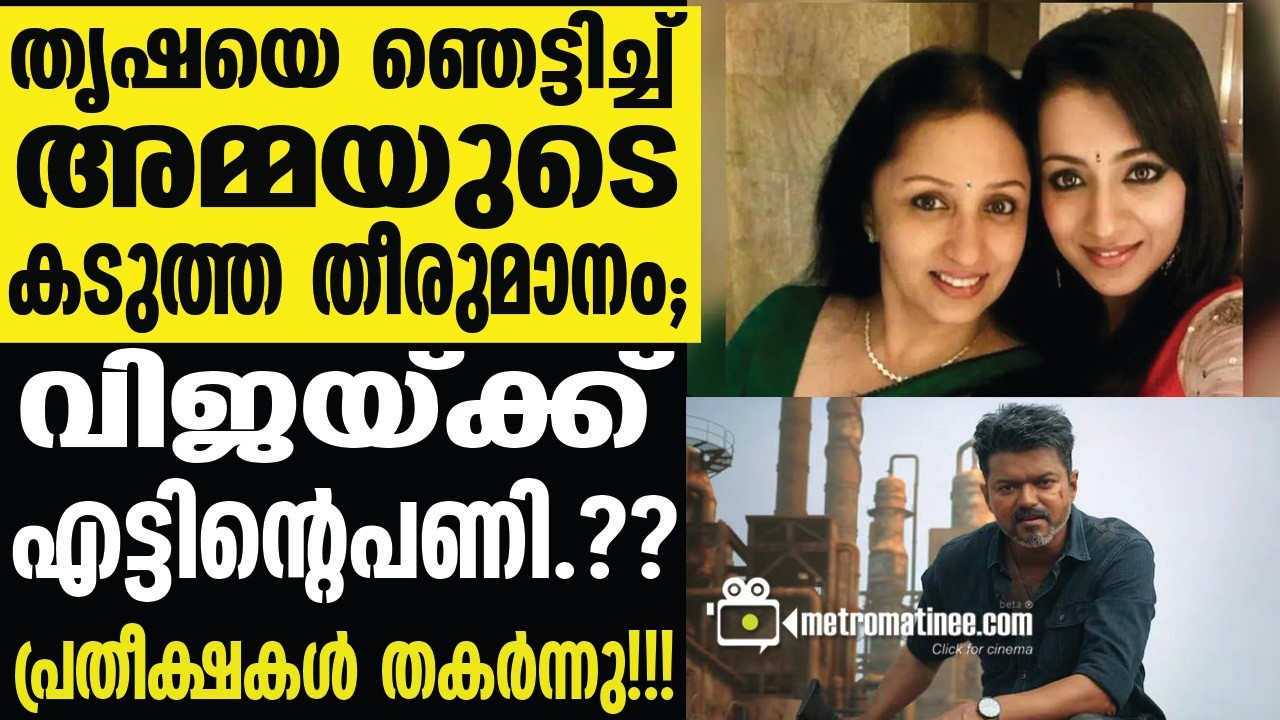 vijay,thrisha | വിവാദങ്ങള്‍ക്കിടെ പുതിയ പോസ്റ്റ് പങ്കുവെച്ച് തൃഷ.....