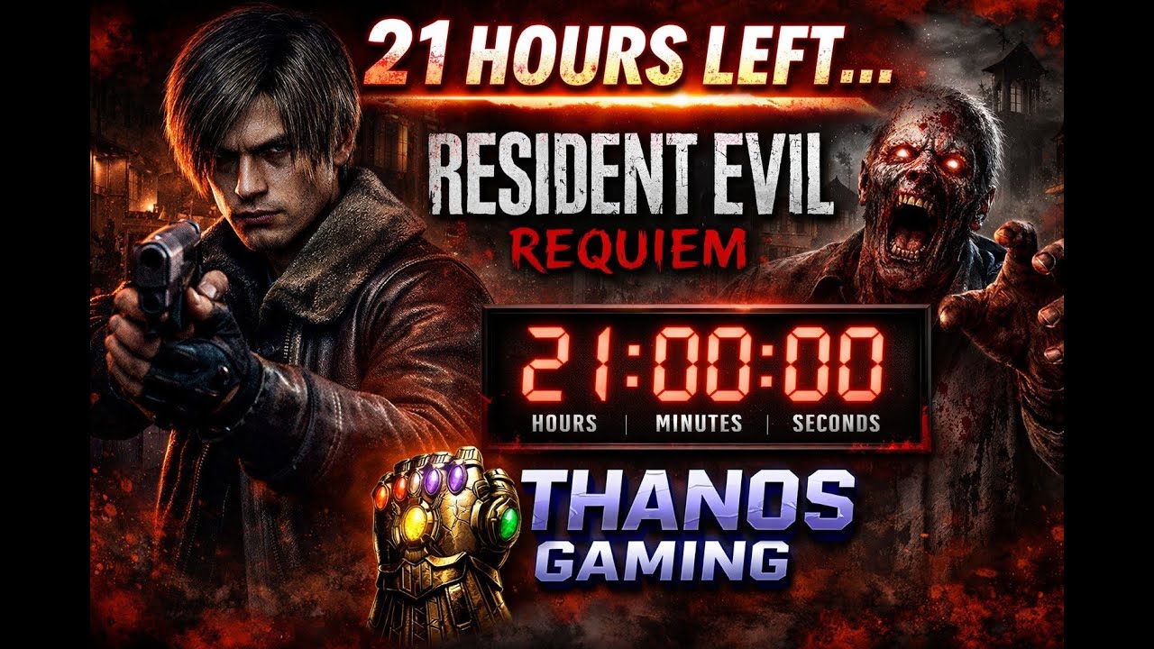 21 HOURS LEFT 😈 Resident Evil Requiem Countdown LIVE | PS5 Pro | THANOS GAMING