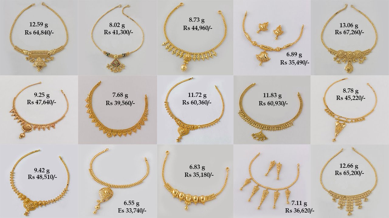 Light Weight Gold Necklace Designs With Weight And Price || Shridhi Vlog