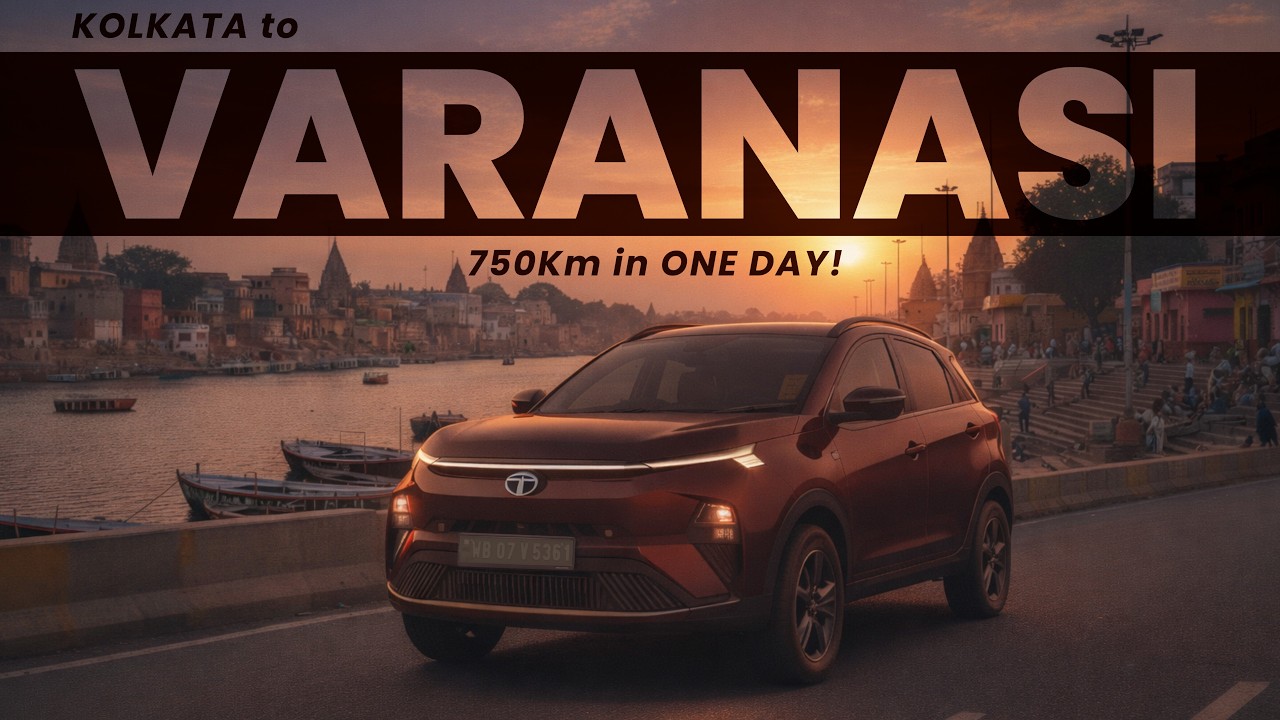 Day 1 Varanasi | Kolkata to Ujjain (Mahakaleshwar) | EV Road Trip | SkyOnRoads | Nexon EV 45 RDK