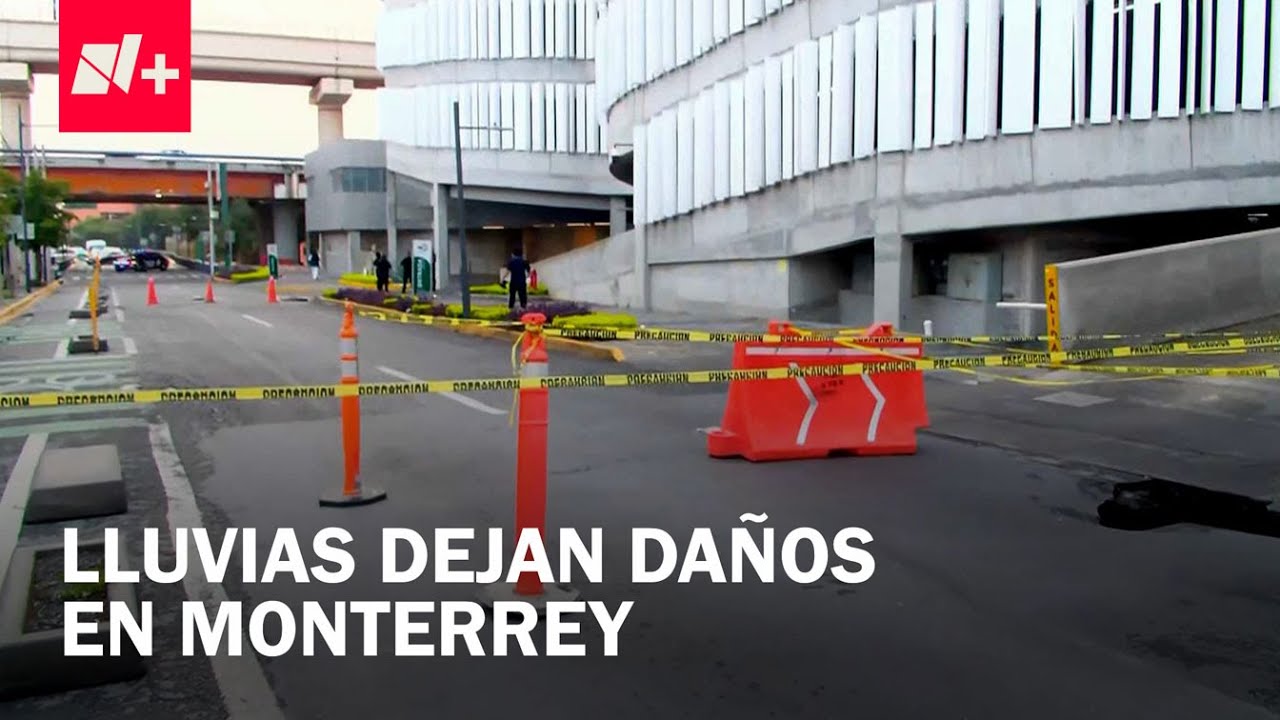Lluvia intensa azota Monterrey: Cierran vialidades por socavones - Despierta