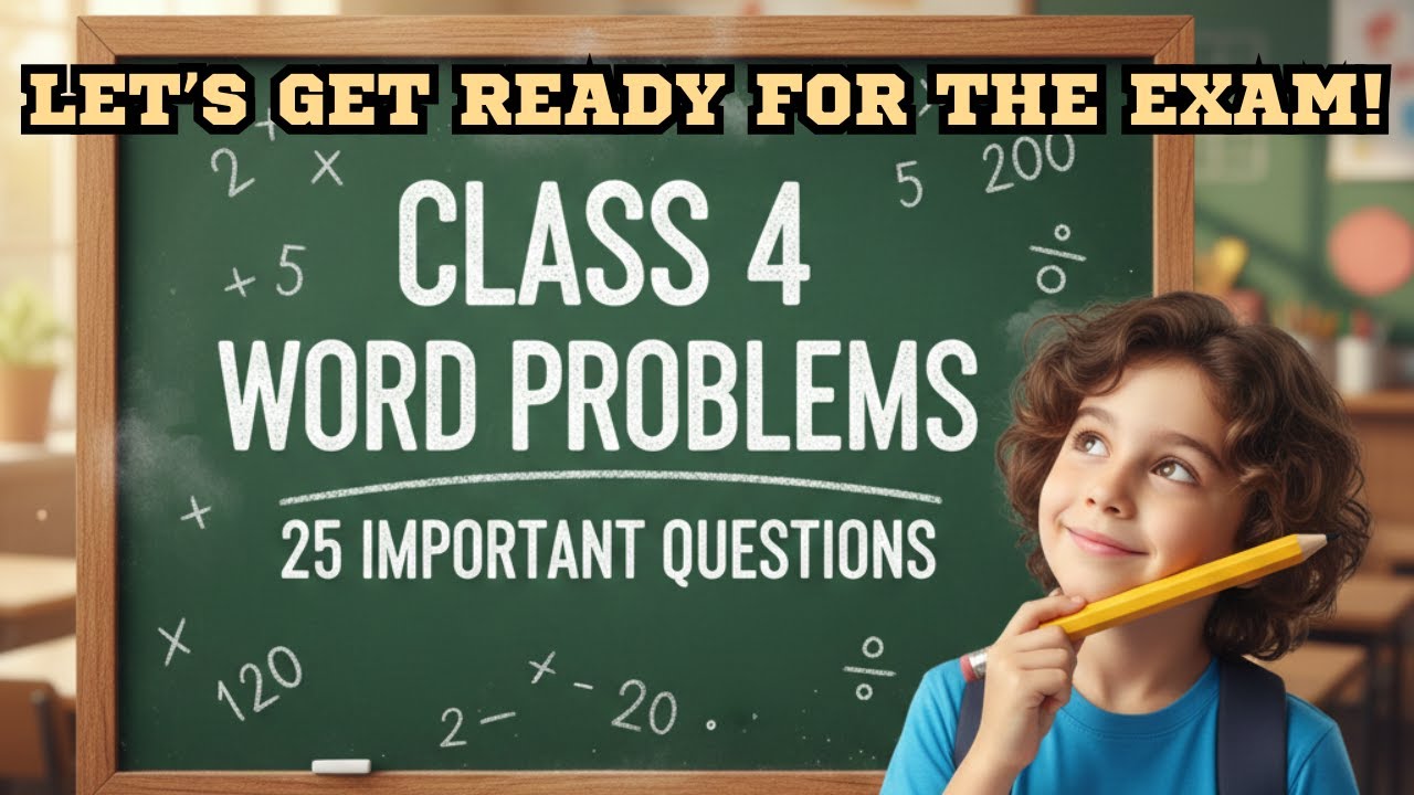 Math Word Problems Quiz 😱 | Class 4 | 25 Important Questions #mathsquiz #mathexam #class4maths