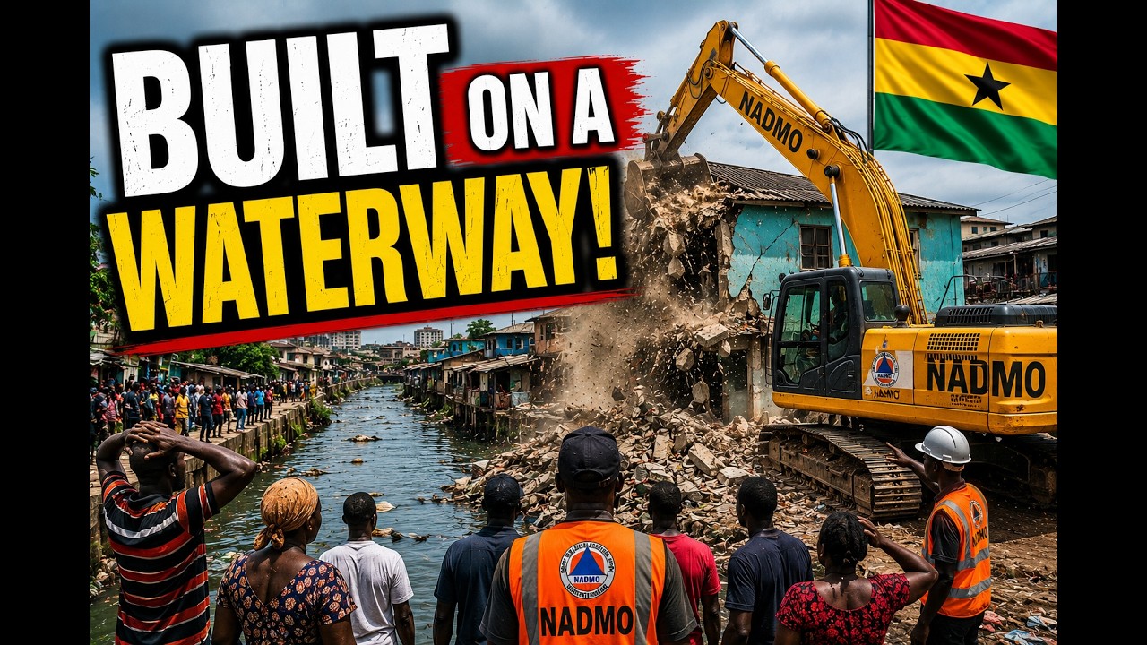 NADMO Demolishes Houses on Accra Waterways&mdash;Residents Left in Shock