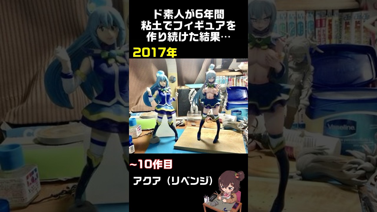 ド素人が6年間粘土でフィギュアを作り続けた結果…  The result of an amateur's six years of making figures out of clay.