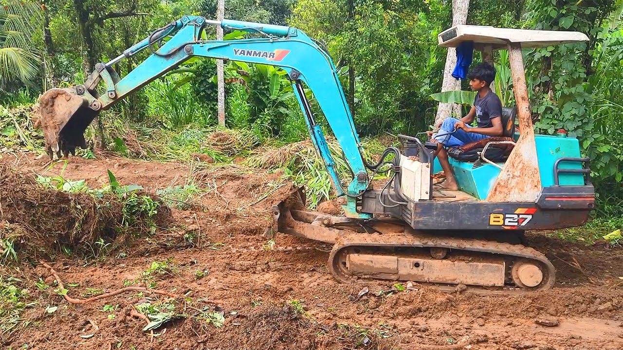 How I Do Abandoned Land Clearing With The Fastest Way To Clear The Woods Using Yanmar B27 Excavator