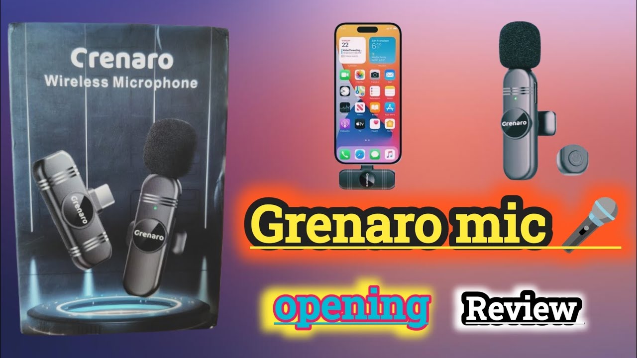 Grenaro wirless mic s9 opening review #Best quality wirless mic 🎤✅