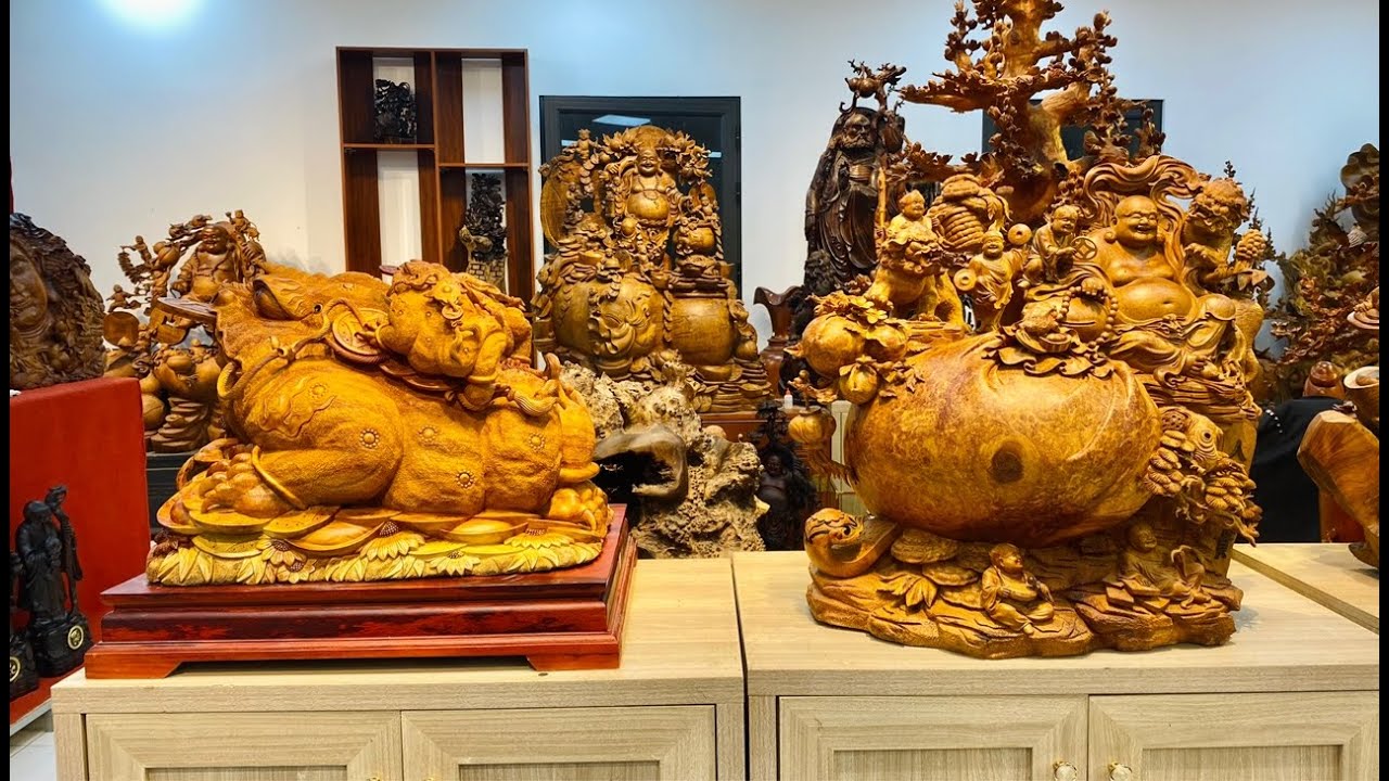 Tượng gỗ trị giá hàng trăm triệu tại Đồ Gỗ Mạnh Sơn