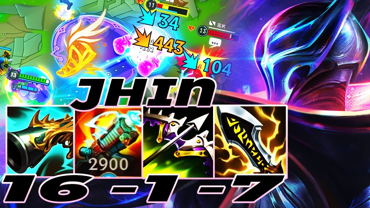 WILD RIFT JHIN ADC GAMEPLAY | 16 -1 -7 MVP | JHIN BUILD RUNES
