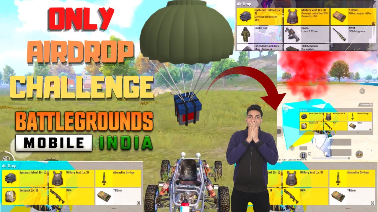 I Try Only Airdrop Gun Challenge For The First Time And Got Best Loot But Can I Win This Time