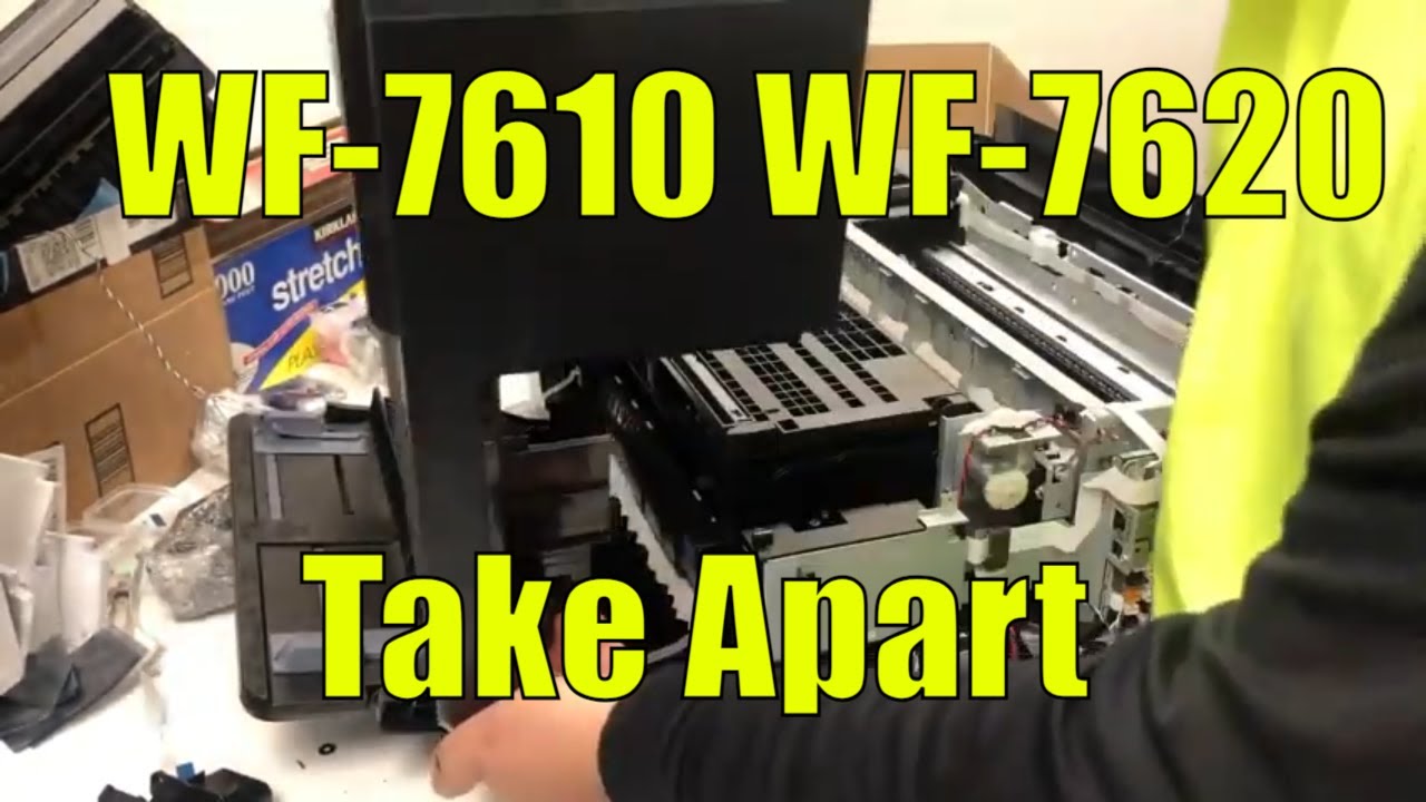 Распаковка WF-7610 WF-7620 - Как снять чехол и сканер Epson WorkForce