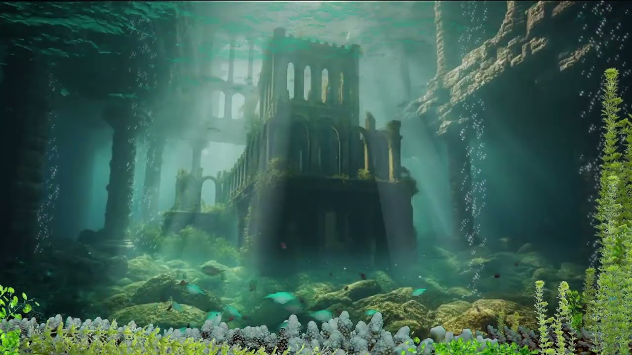 Escape to an Underwater Paradise of a Sunken Castle – Soothing Water Sounds for Relaxation & Sleep
