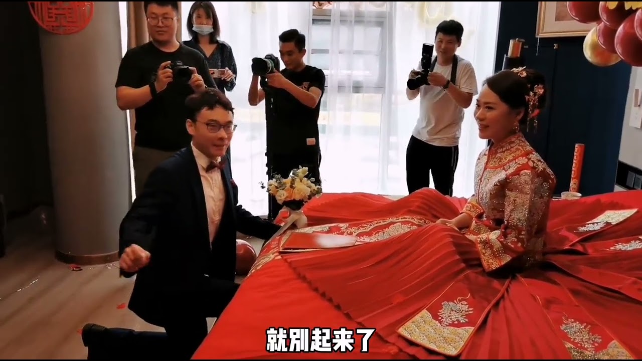 博士大师兄娶了小师妹，恋爱4年终成眷属，实拍爆笑接亲现场 #接亲  #结婚