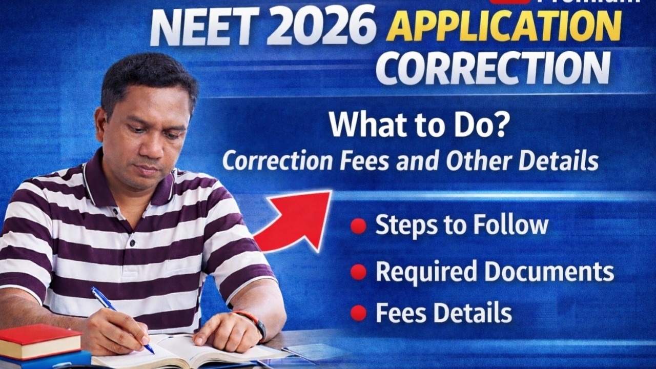 NEET 2026 Application Mistake? Correction Window, Fees & Steps Explained | correction particulars