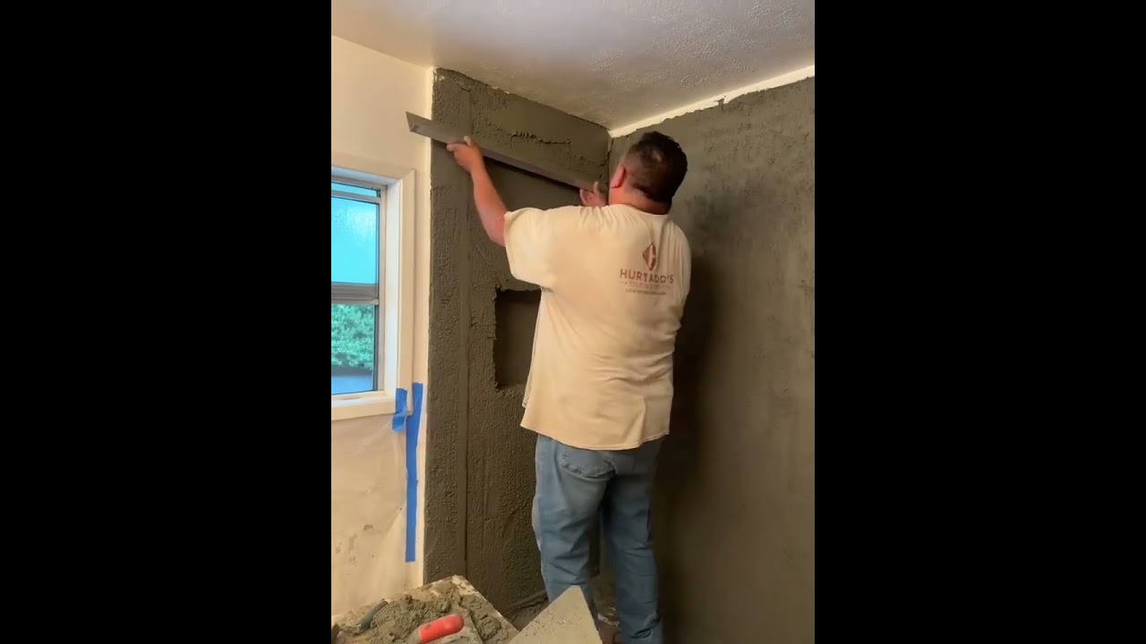 Floating Shower Walls With Cement Brown Coat PT.1 #diy #bathroom #construction #tutorial #cement #fy