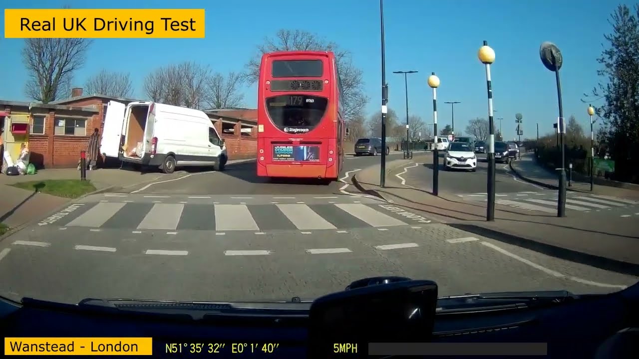 Real Driving Test London UK - Wanstead - A406 - Charlie Browns Roundabout