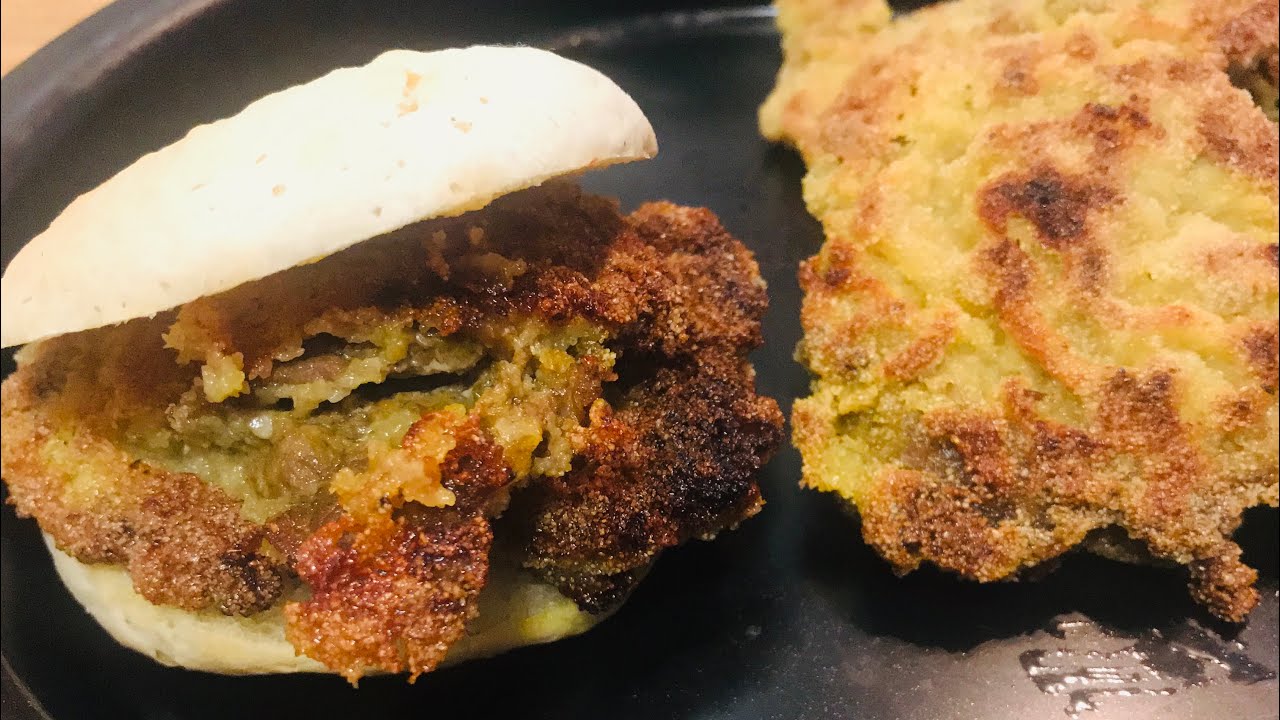 beef cutlet pao/ Goan street food delicacy