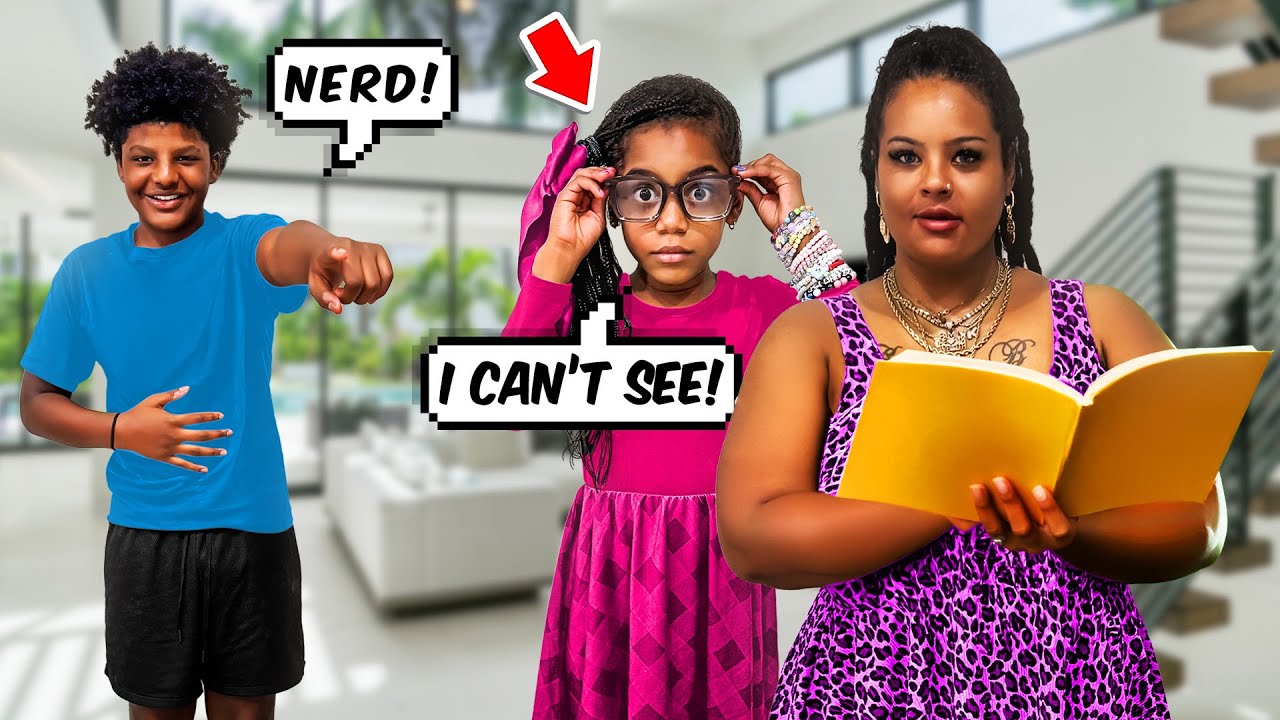 big brother teases little sister for getting glasses and instantly regrets it