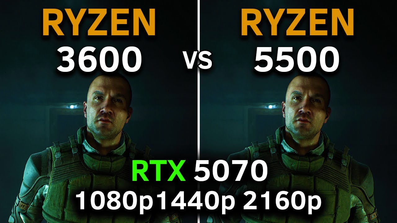RYZEN 5 3600 vs RYZEN 5 5500 | RTX 5070 | 1080p - 1440p - 2160p | Same Performance? | 2025