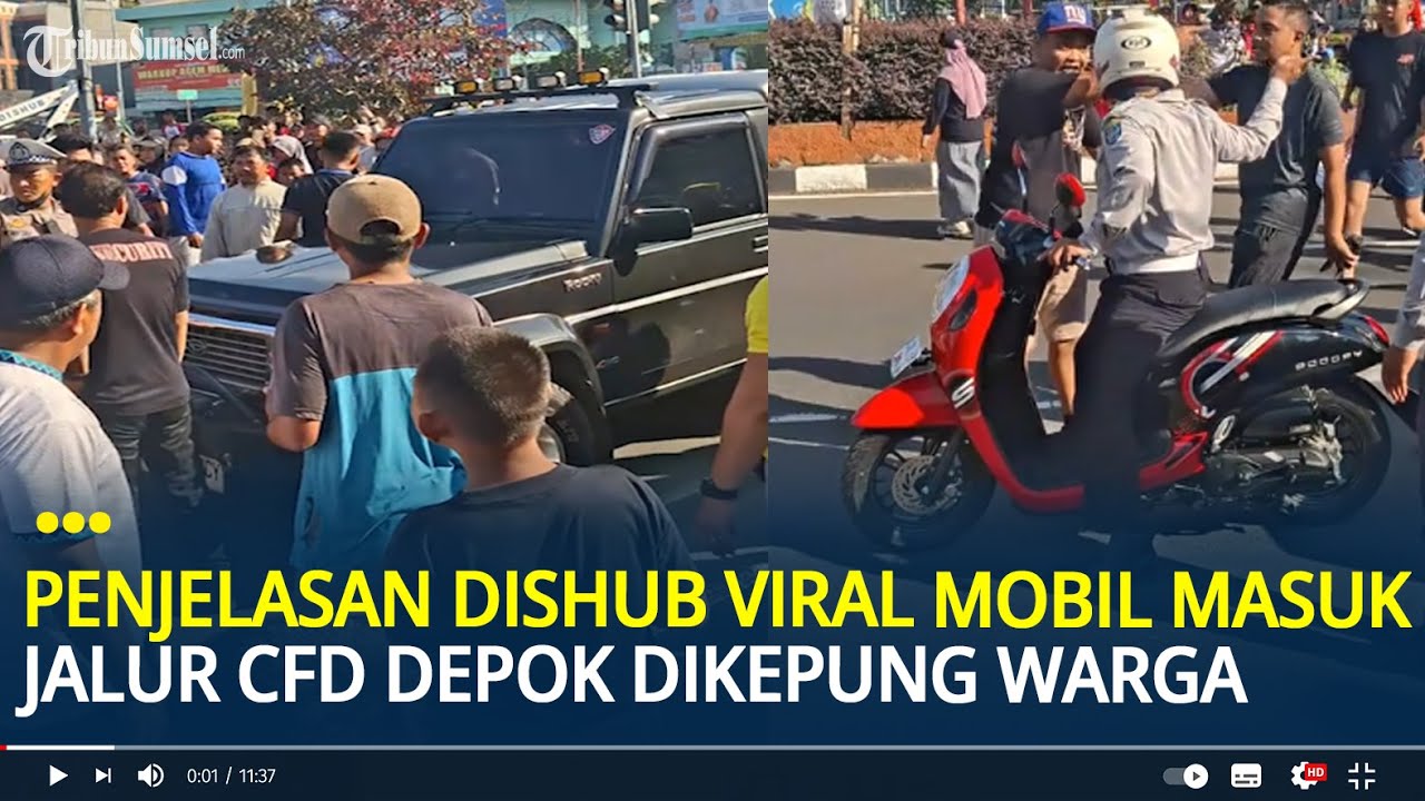 Penjelasan Dishub Viral Mobil Masuk Jalur CFD Depok hingga Dikepung dan Disoraki Warga