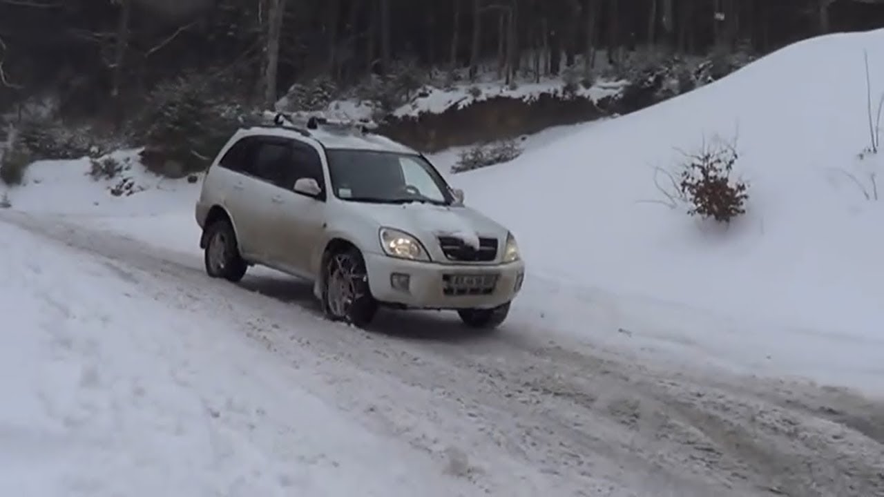 Подъем и спуск на Chery Tiggo Драгобрат