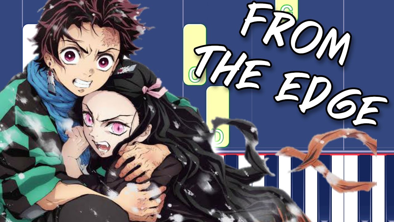 From the edge - Demon Slayer Kimetsu no Yaiba ending song Easy Piano Tutorial (90-140 bpm.)