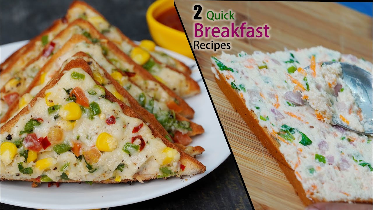 2 Instant & Under 10 Mins breakfast recipes with Bread