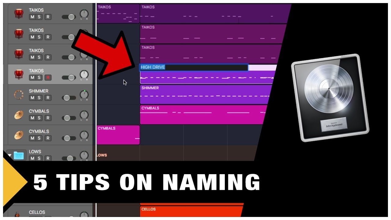 5 Tips on Naming in Logic Pro X