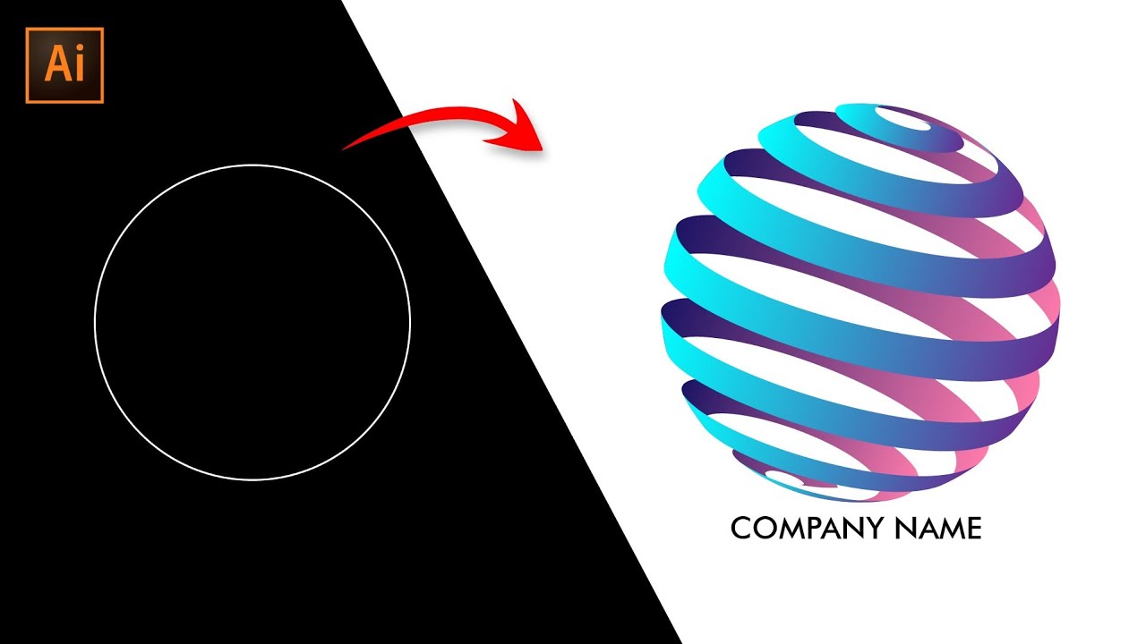 How To make a 3D Global Spiral Logo in Illustrator