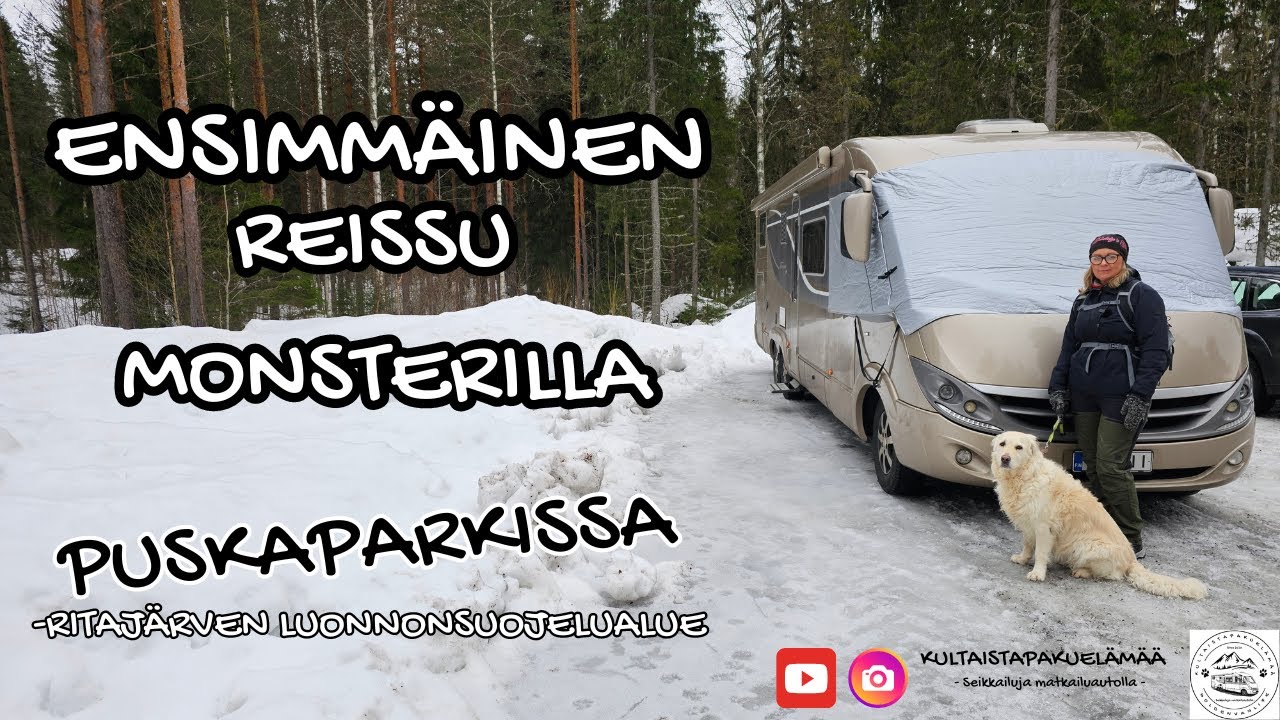 Ensimmäinen reissu Monsterilla - puskaparkissa Ritajärven Luonnonsuojelualue