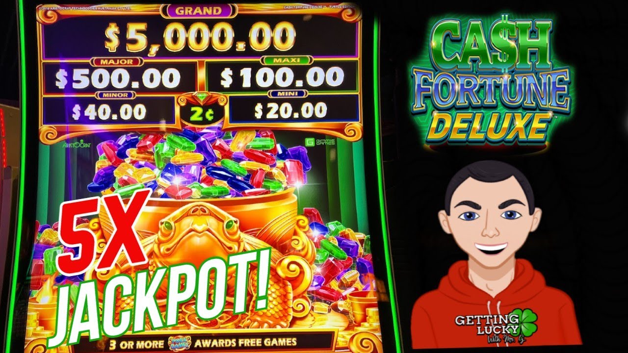 Cash Fortune Deluxe Slots. Or as Mrs. G called it... Turtle Gems. We hit a 5X Jackpot!