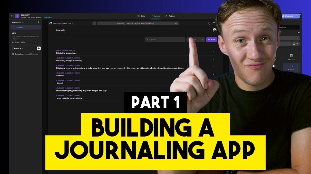 How To Build A Journalling App in Glide | Part 1