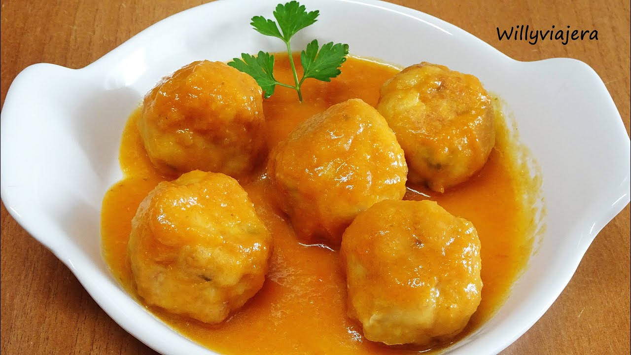 💚ALBÓNDIGAS DE MERLUZA 🐟🦐Y LANGOSTINOS
