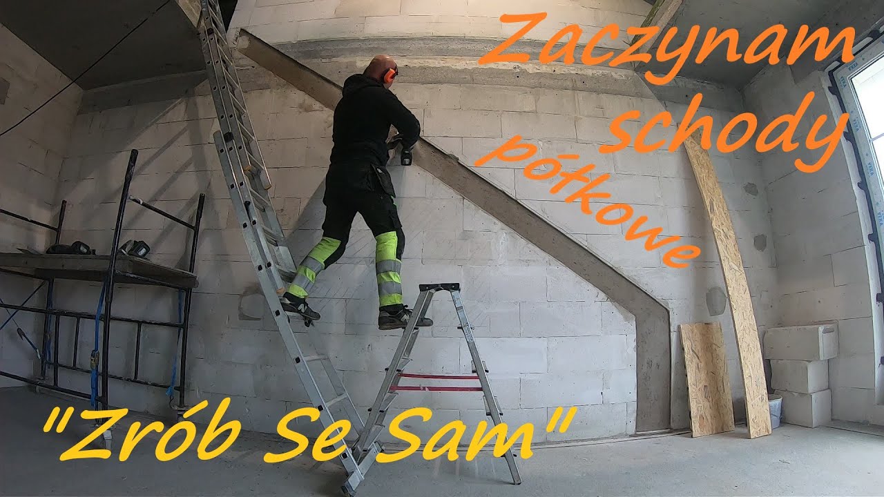 71#Zaczynam schody półkowe i zmiana planów.