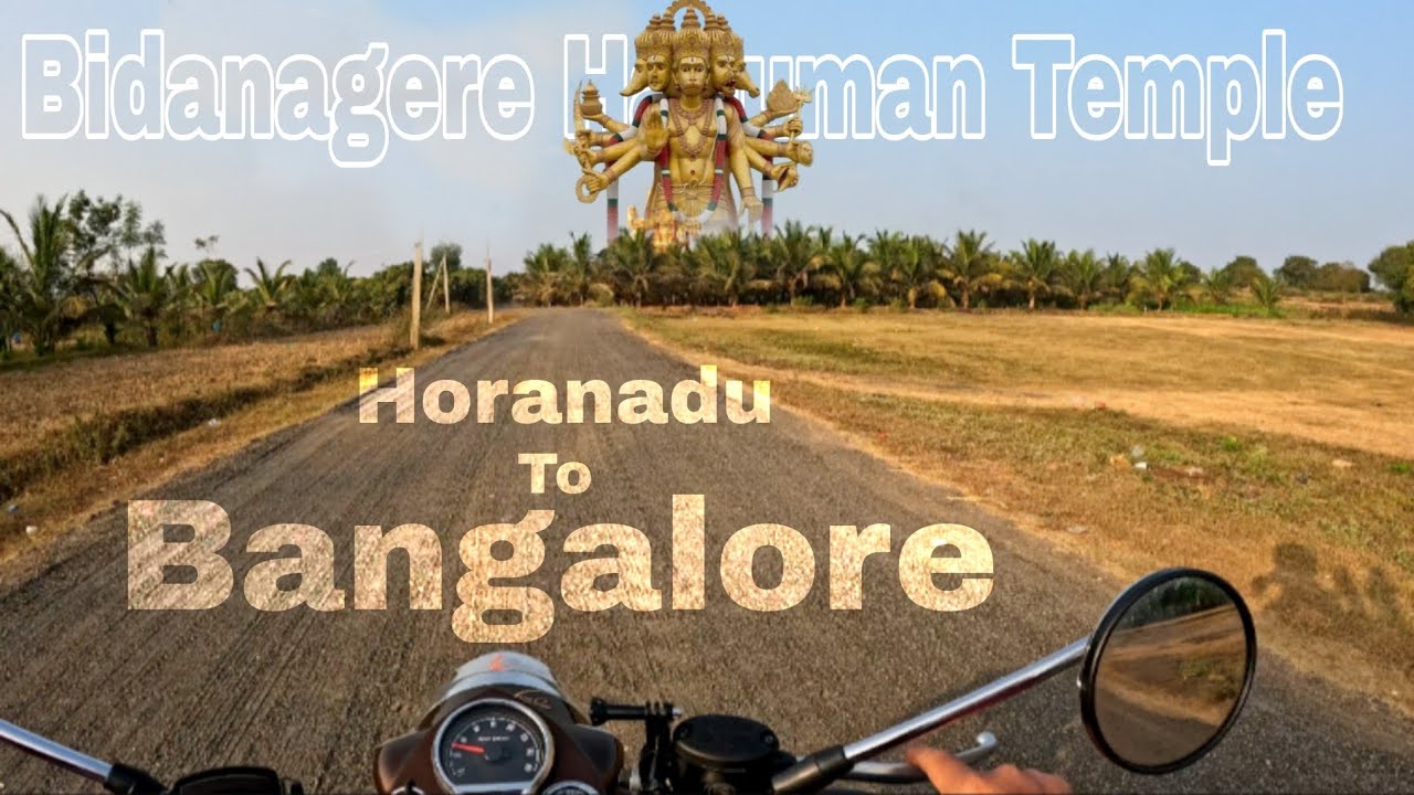 Bangalore to Horanadu bike ride 1 visit Bidanagere HanumanTemple #horanadu #bike #rider #travel 