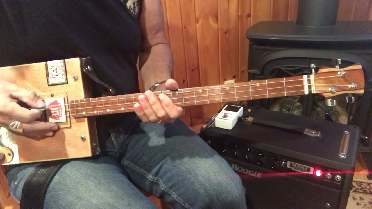 Bad to the bone George Thorogood easy beginner lesson for 3 string Cigar Box Guitars