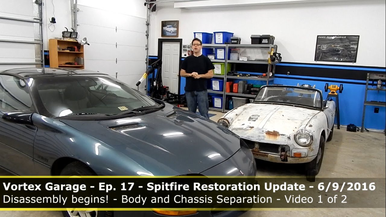 Triumph Spitfire Restoration Update 1 - Disassembly Begins - Vid 1 of 2 - Vortex Garage Ep. 17
