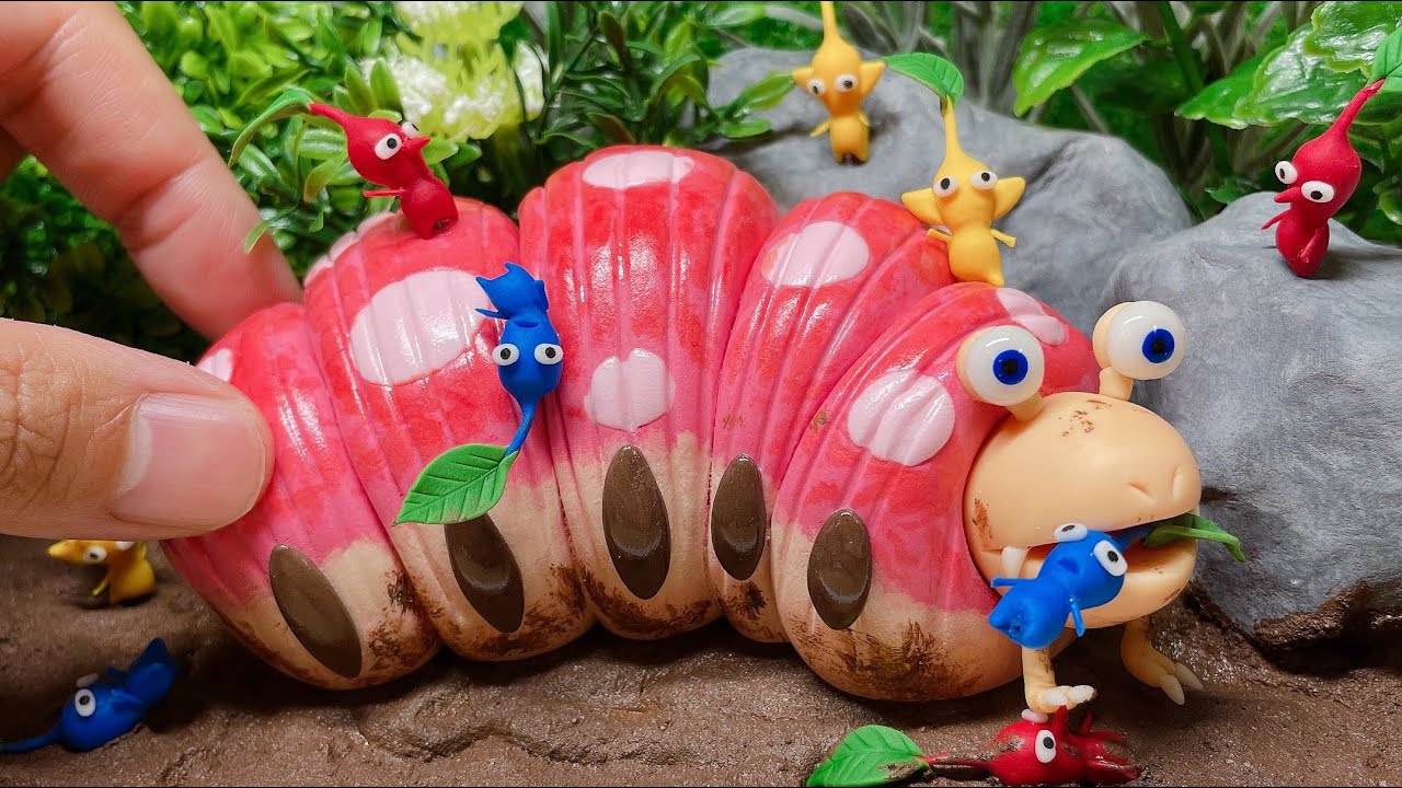 【100均工作】庭にクイーンチャッピーが...【ピクミン】〜I found Pikmin fighting Bulborb Queen in the yard〜