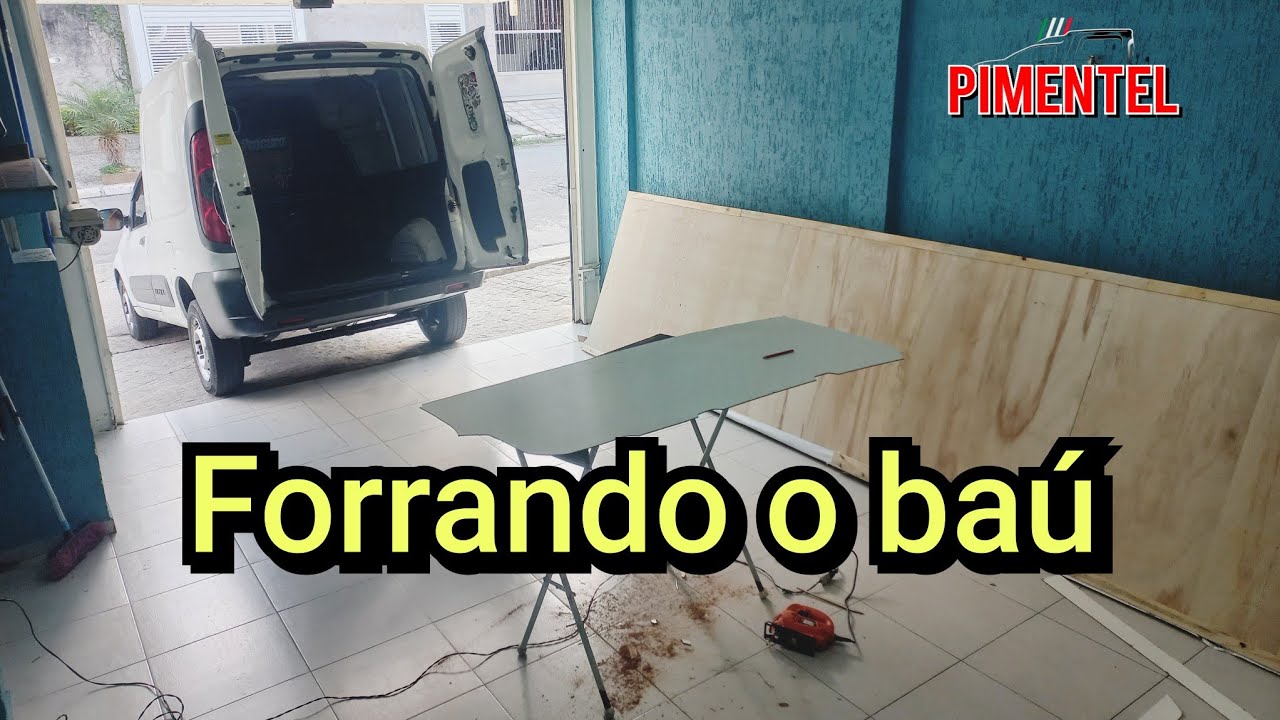 Forrando o baú da fiorino em casa!!!