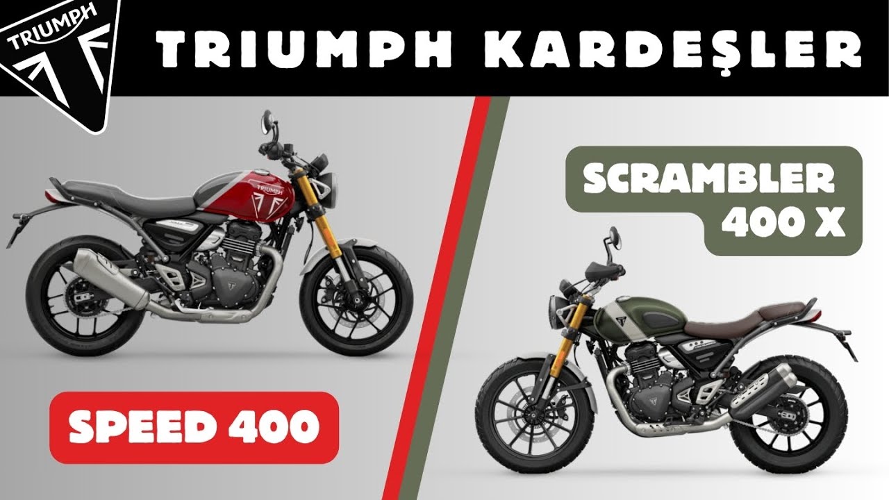Triumph Kardeşler: Scrambler 400 X - Speed 400'e Karşı! Test Sürüşü / Karşılaştırma / Ön İnceleme