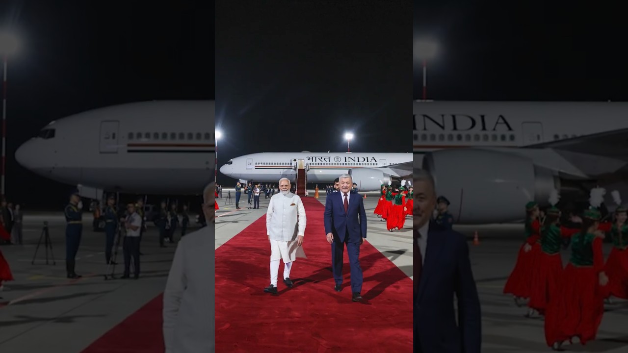 PM Modi arrives in Kyrgyz Republic | #scosummit | #shorts