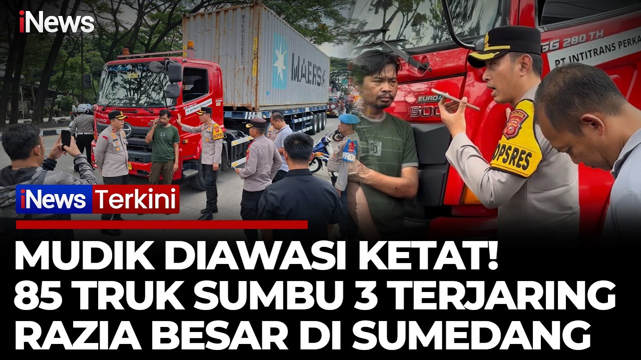 Razia Besar di Sumedang! 85 Truk Sumbu 3 Terjaring Razia Besar Operasi Ketupat 2026 | iNews Terkini