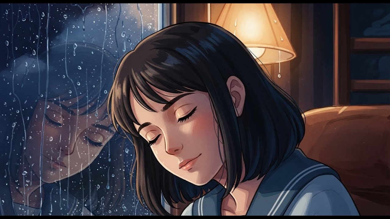 Cozy Rainy Night 🌧️ When the Day Feels Heavy | Quiet Ghibli Days
