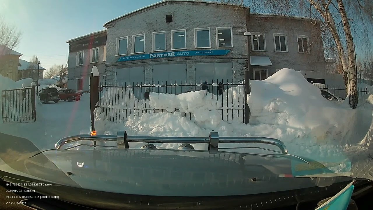 Городские улицы зимой.