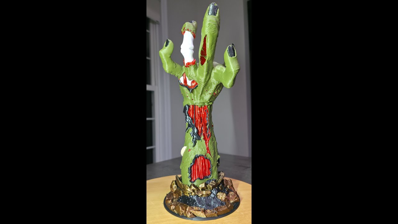 3D Printed Zombie Hand Controller Holder on Bambu H2C