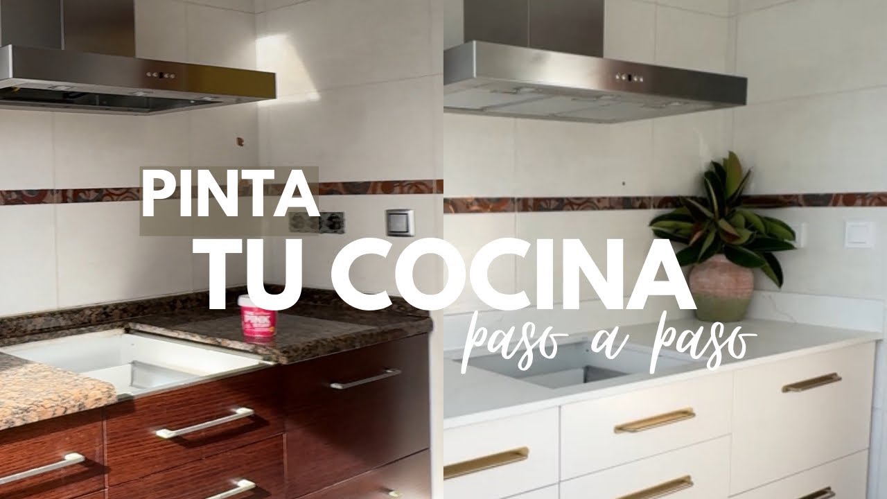 ¿Cómo pintar muebles o gavinetes de cocina? SIN LIJAR paso a paso - DIY